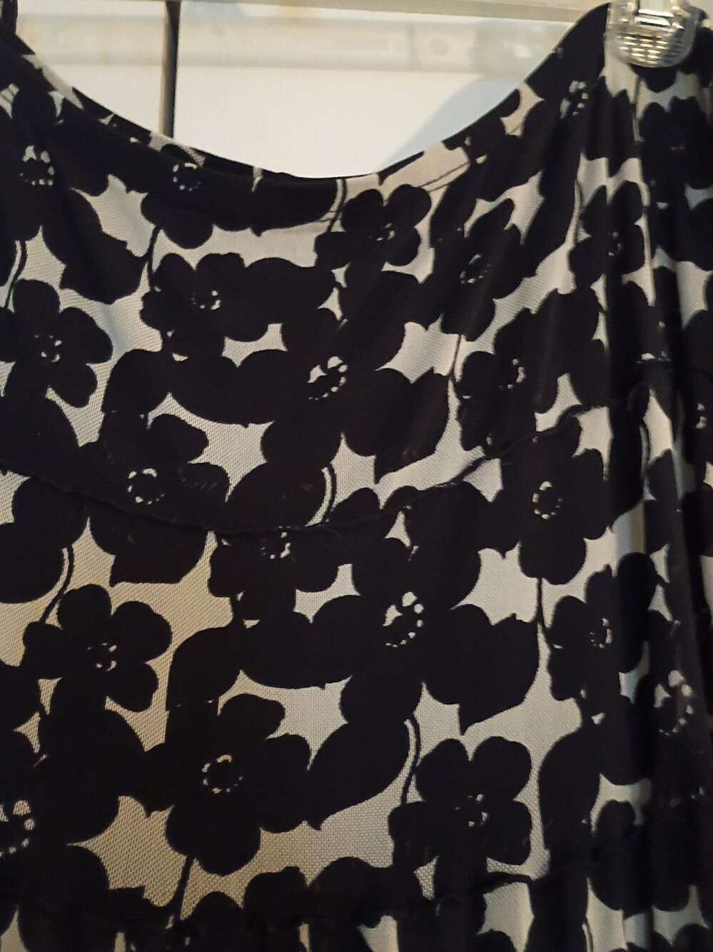 Black Floral Print Women's Dress